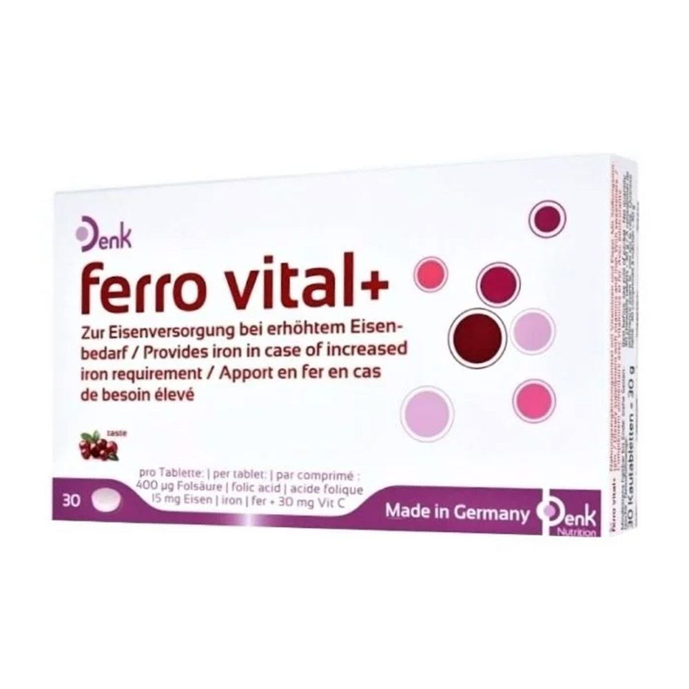 Denk FerroVital+ Chewable Tablets 30's - Easy Pharmacy LLC