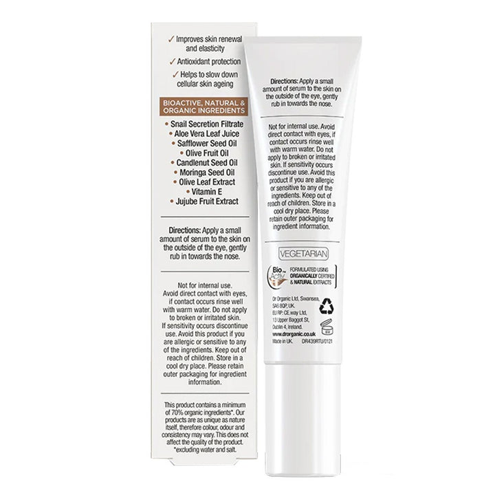 Dr.Organic Snail Gel Eye Serum 15mL - Easy Pharmacy LLC