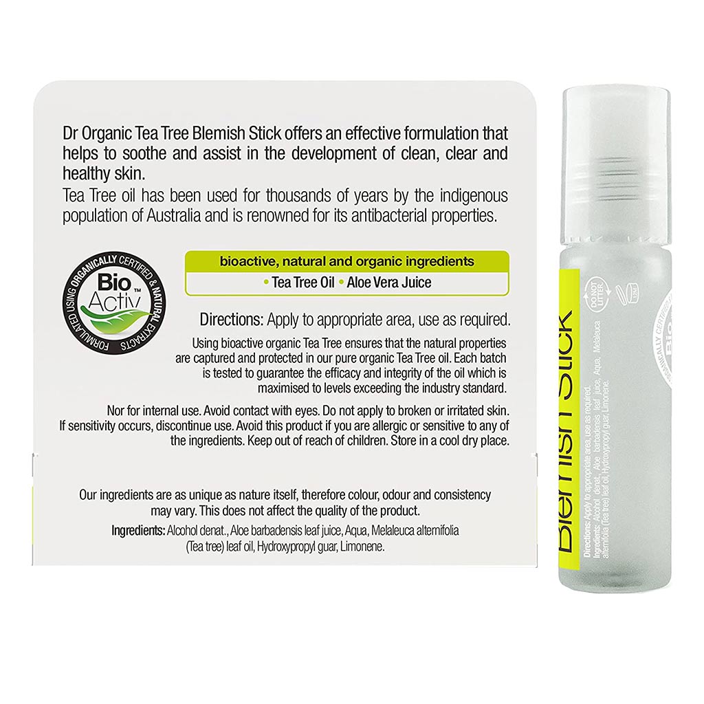 Dr.Organic Tea Tree Blemish Stick 8 mL - Easy Pharmacy LLC