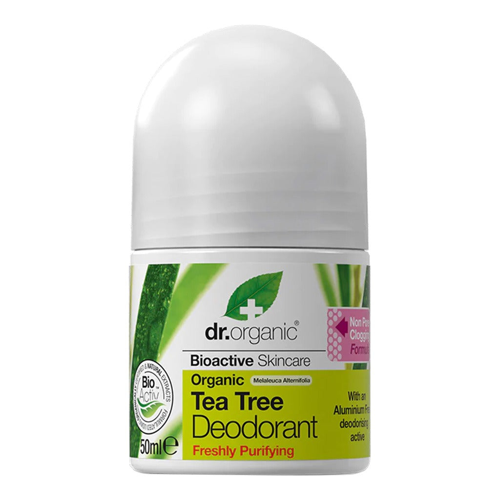 Dr.Organic Tea Tree Deodorant Roll-On 50 mL - Easy Pharmacy LLC