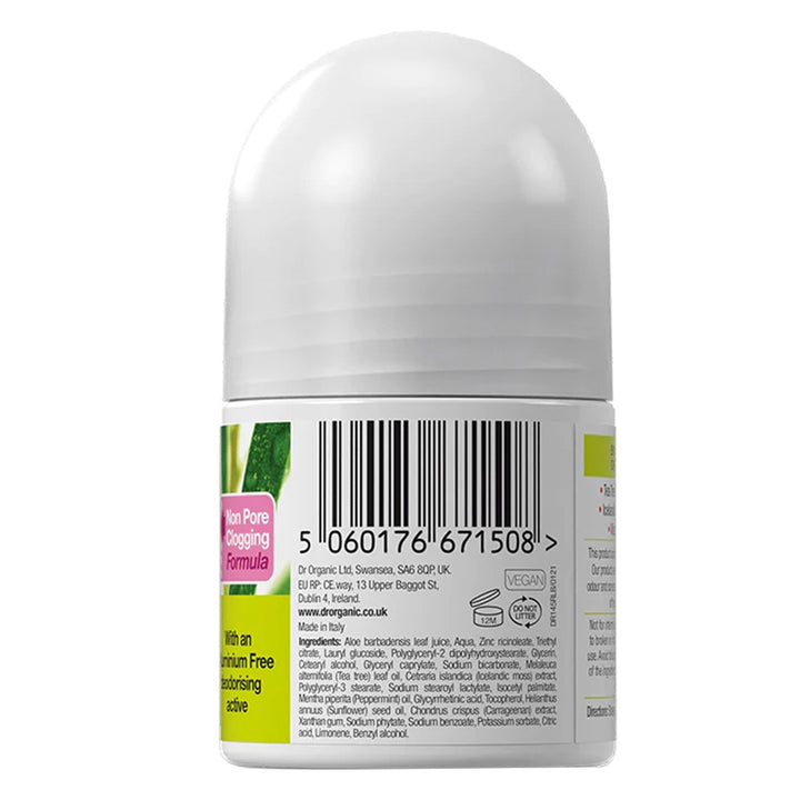 Dr.Organic Tea Tree Deodorant Roll-On 50 mL - Easy Pharmacy LLC