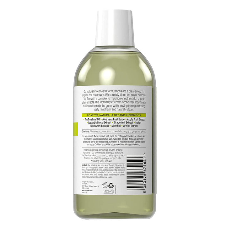 Dr.Organic Tea Tree Mouthwash 500 mL - Easy Pharmacy LLC