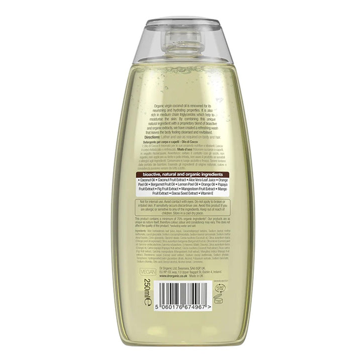 Dr.Organic Virgin Coconut Oil Body Wash 250 mL - Easy Pharmacy LLC