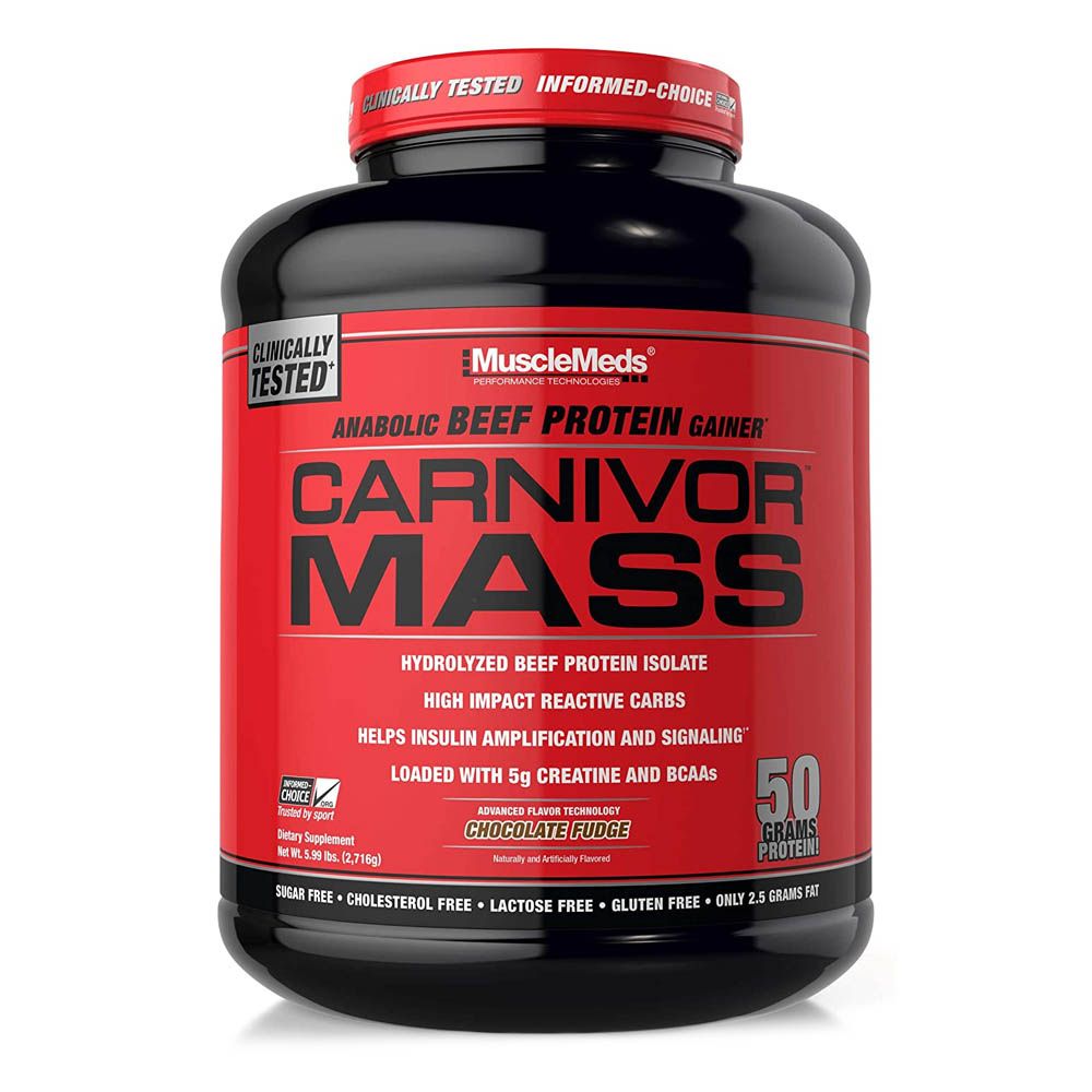 MuscleMeds Carnivor Mass Powder Chocolate Fudge 6 lbs - Easy Pharmacy LLC