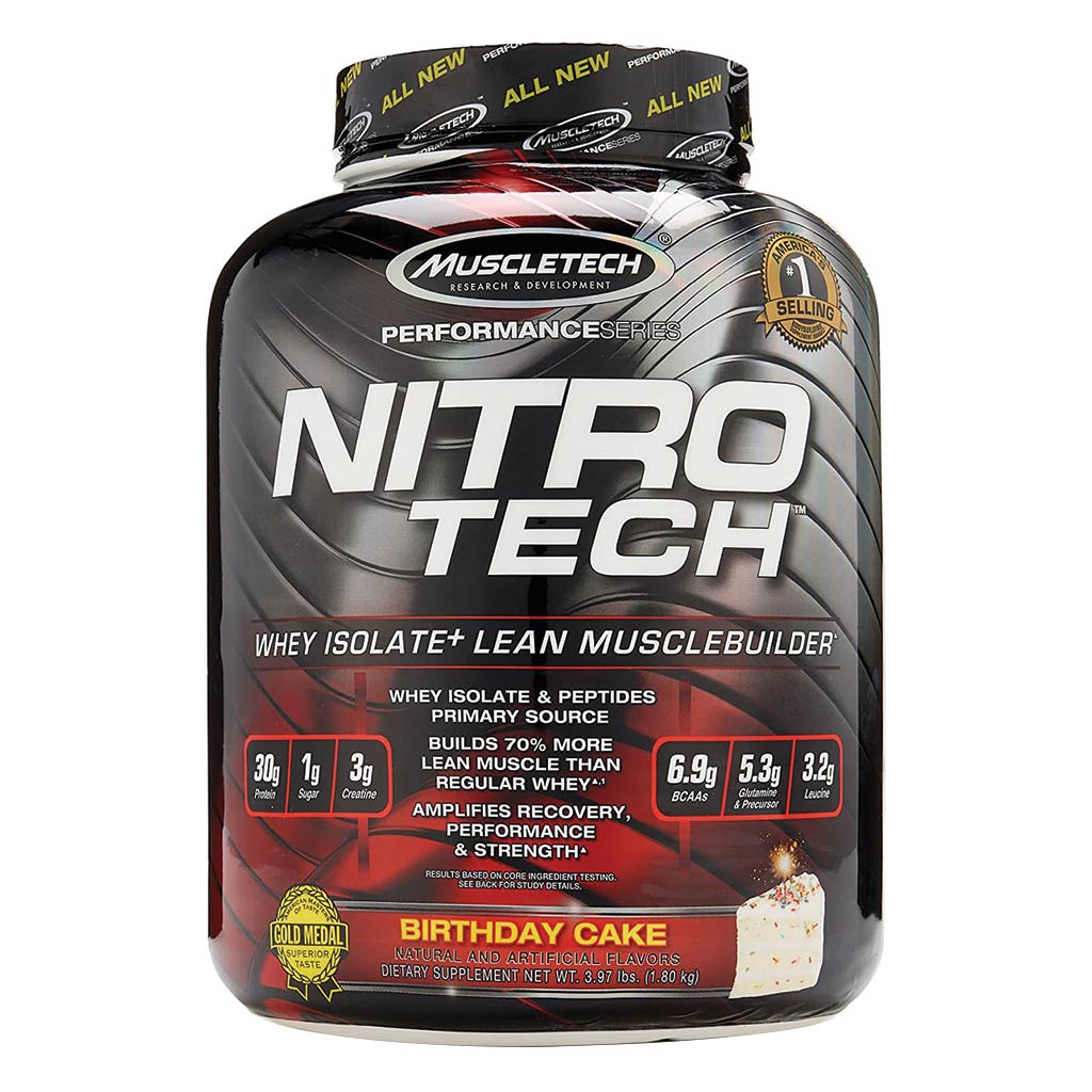 MuscleTech Nitro Tech Vanilla Birthday Cake 3.97 LB - Easy Pharmacy LLC