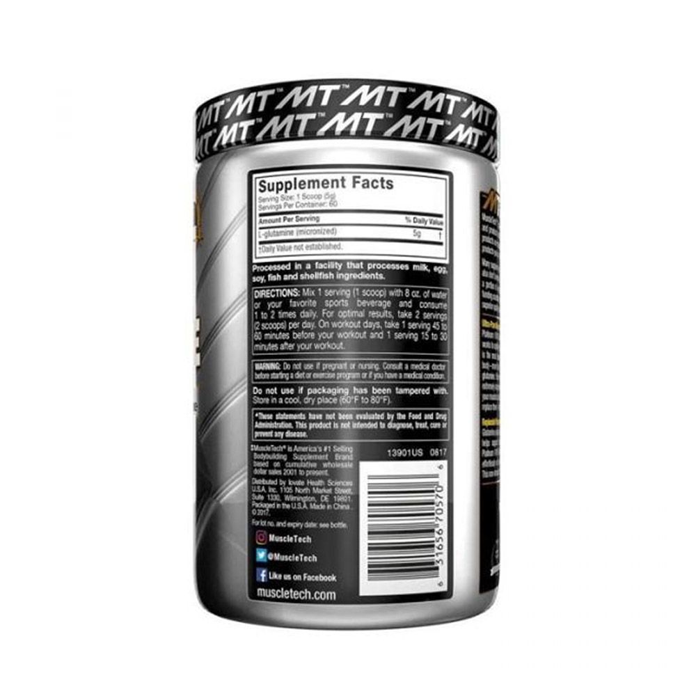 MuscleTech Platinum 100% Glutamine Powder 302 g - Easy Pharmacy LLC