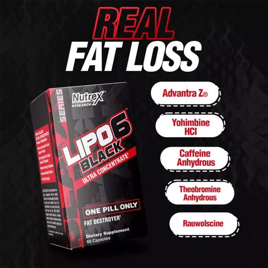 Nutrex Lipo 6 Black Ultra Concentrate Fat Destroyer Capsule 60's - Easy Pharmacy LLC