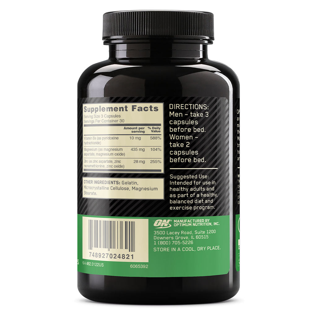 Optimum nutrition ZMA Capsules, Pack of 90's - Easy Pharmacy LLC