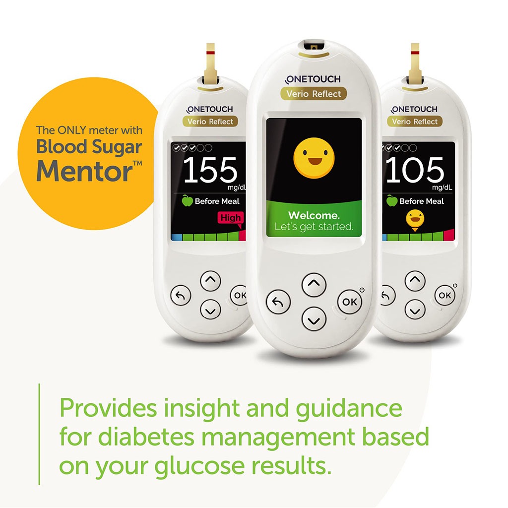 OneTouch Verio Reflect Blood Glucose Monitoring System + OneTouch Verio Test Strips 50's + OneTouch Delica Plus Lancets 100's Offer Pack - Easy Pharmacy LLC