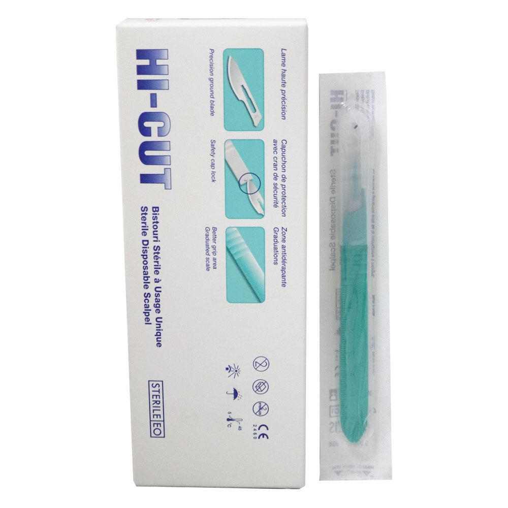 Hi-Cut Sterile Disposable Scalpel No: 15 10's - Easy Pharmacy LLC