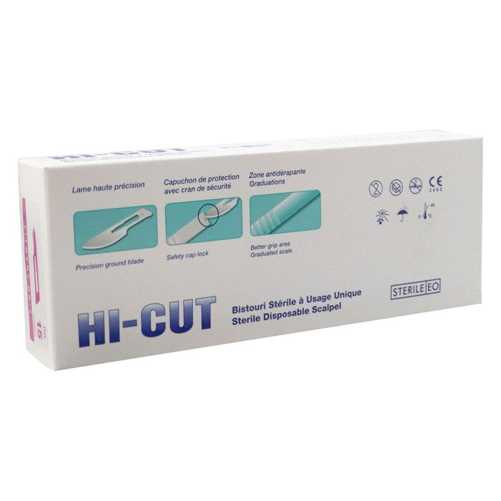 Hi-Cut Sterile Disposable Scalpel No: 15 10's - Easy Pharmacy LLC