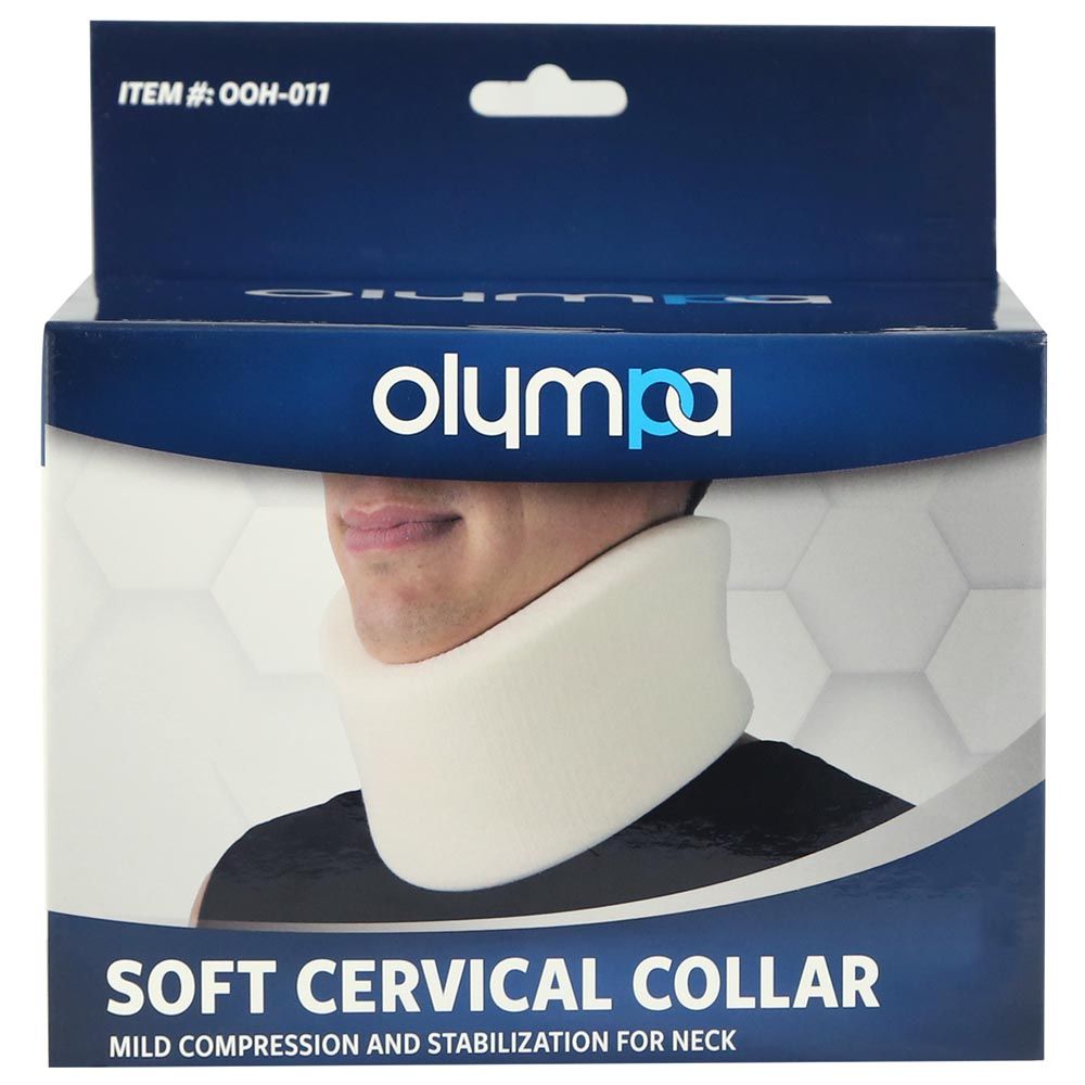 Olympa Soft Cervical Collar White Medium OOH-011 - Easy Pharmacy LLC