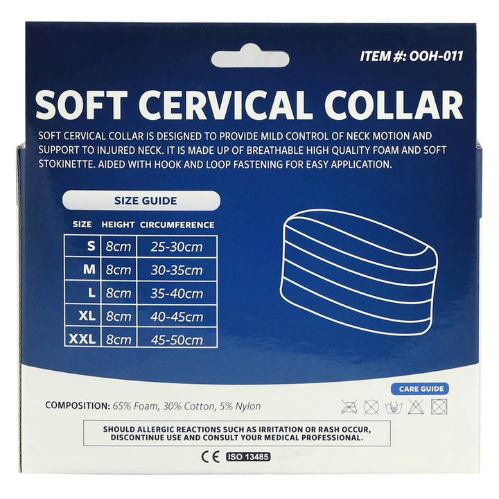 Olympa Soft Cervical Collar White Medium OOH-011 - Easy Pharmacy LLC