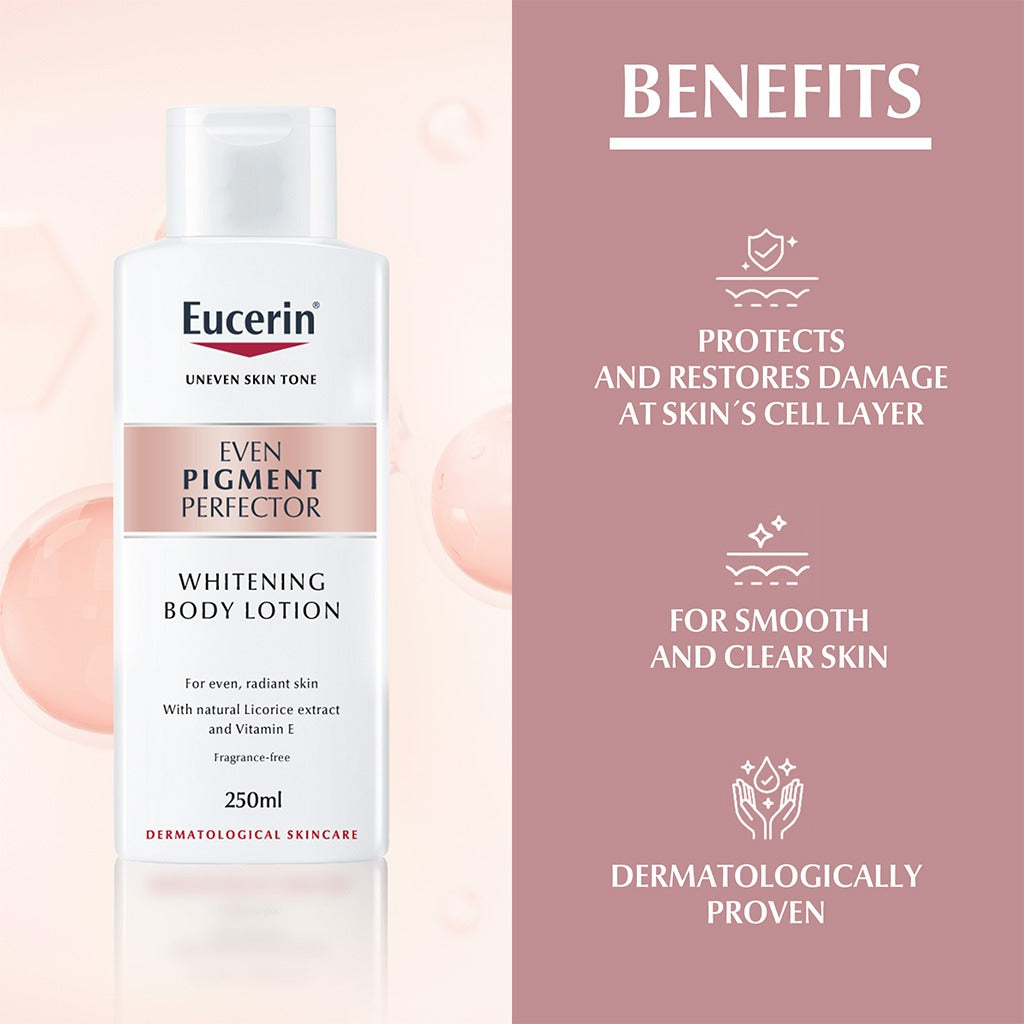 Eucerin Even Pigment Perfector Whitening Body Lotion For Even Skin Tone 250ml - Easy Pharmacy LLC