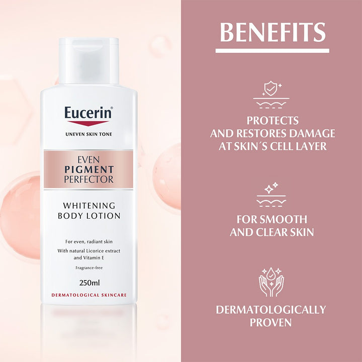 Eucerin Even Pigment Perfector Whitening Body Lotion For Even Skin Tone 250ml - Easy Pharmacy LLC