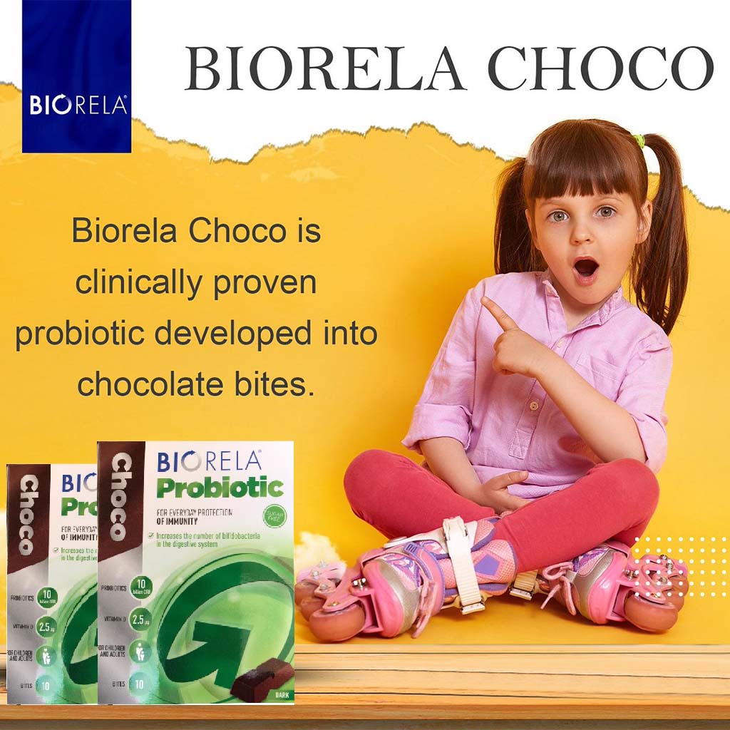 Biorela Probiotic Choco Bar Sugar Free With Vitamin D For Immunity Support, Pack of 10's - Easy Pharmacy LLC