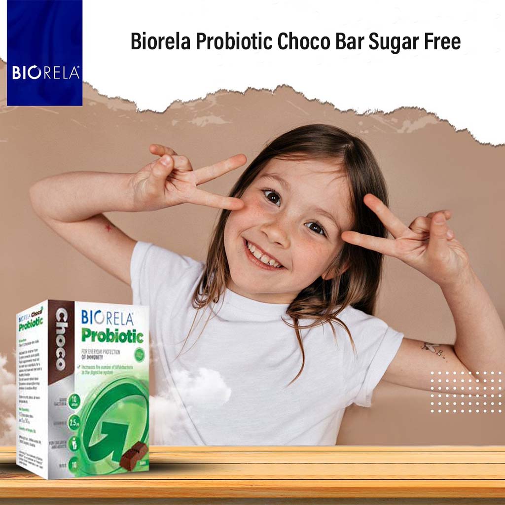 Biorela Probiotic Choco Bar Sugar Free With Vitamin D For Immunity Support, Pack of 10's - Easy Pharmacy LLC