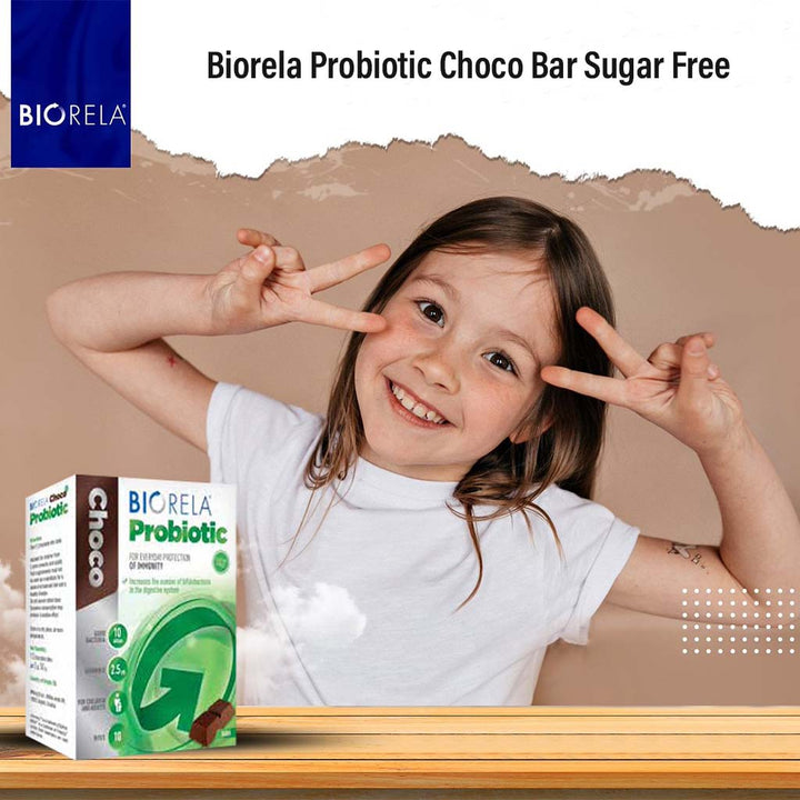Biorela Probiotic Choco Bar Sugar Free With Vitamin D For Immunity Support, Pack of 10's - Easy Pharmacy LLC