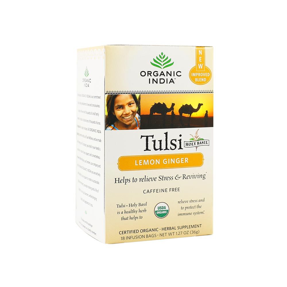 Organic India Tulsi Lemon Ginger Tea Bag 18's - Easy Pharmacy LLC