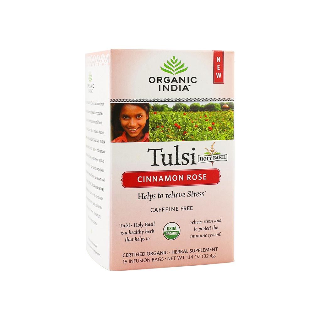 Organic India Tulsi Cinnamon Rose Tea Bag 18's - Easy Pharmacy LLC