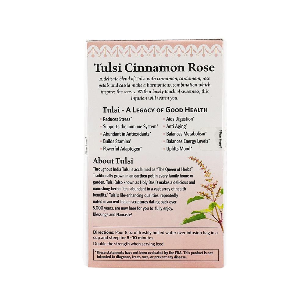 Organic India Tulsi Cinnamon Rose Tea Bag 18's - Easy Pharmacy LLC