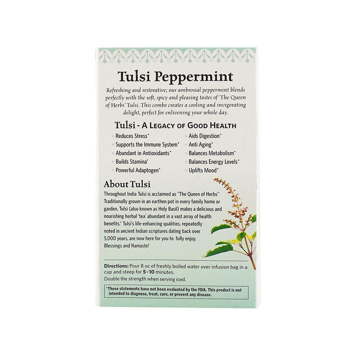 Organic India Tulsi Peppermint Tea Bag 18's - Easy Pharmacy LLC
