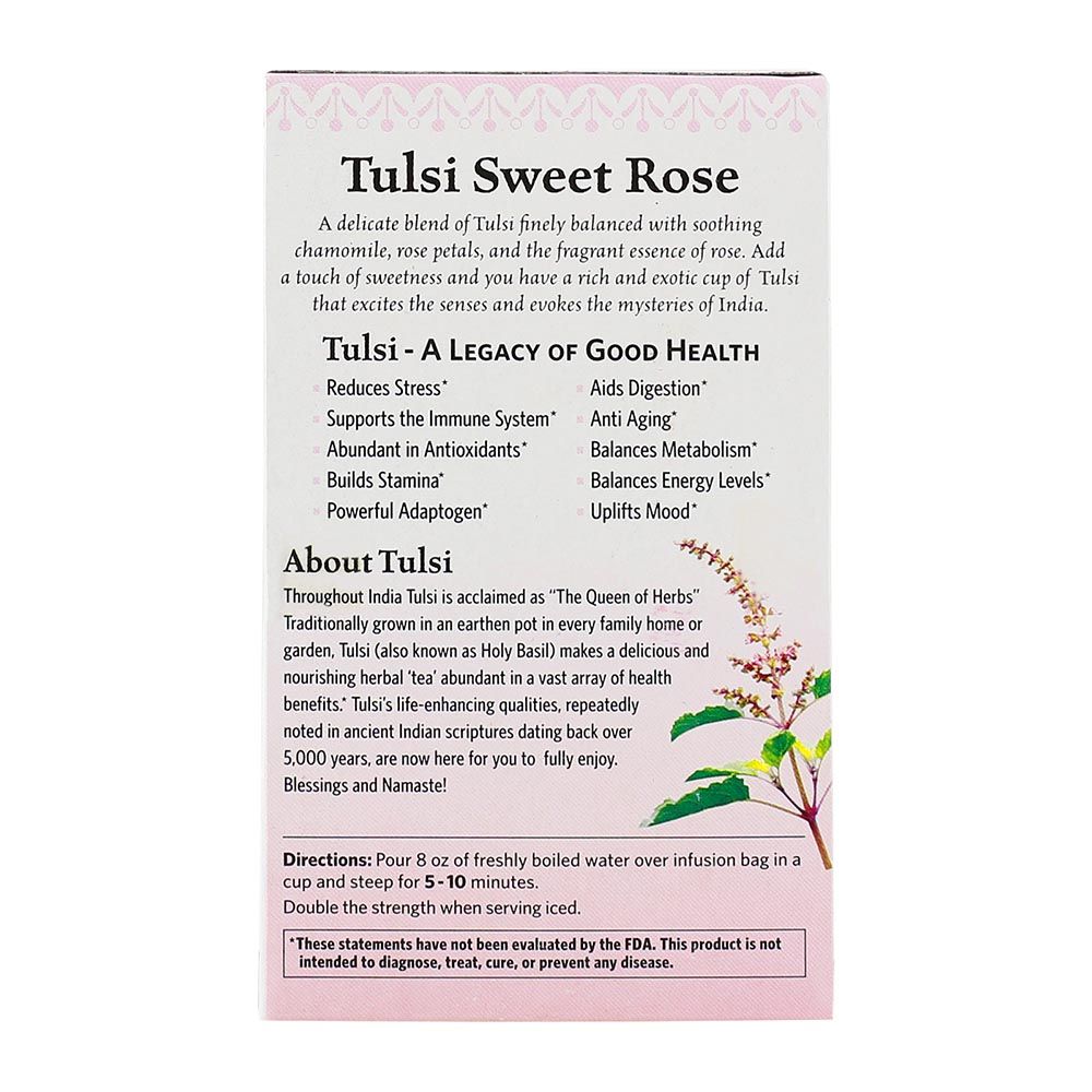Organic India Tulsi Sweet Rose Tea Bag 18's - Easy Pharmacy LLC