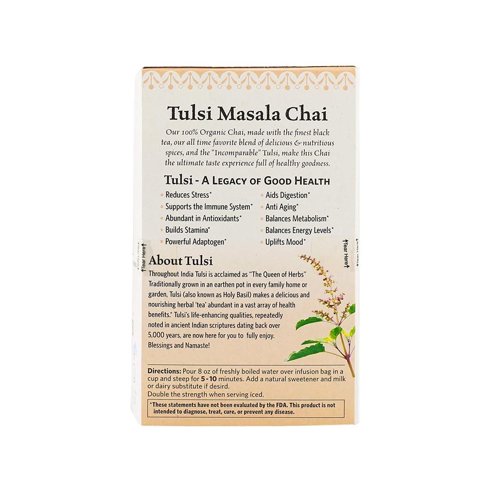 Organic India Tulsi Masala Chai Tea Bag 18's - Easy Pharmacy LLC