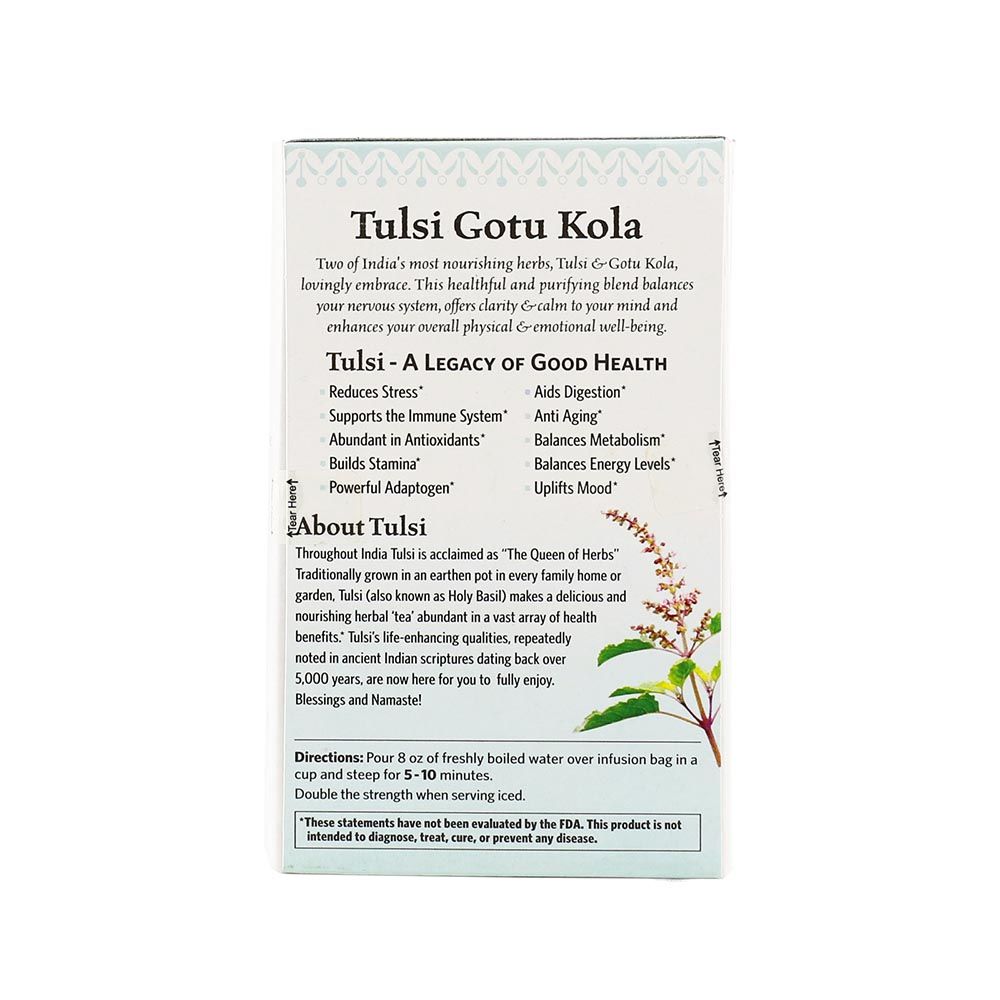 Organic India Tulsi Gotu Kola Tea Bag 18's - Easy Pharmacy LLC