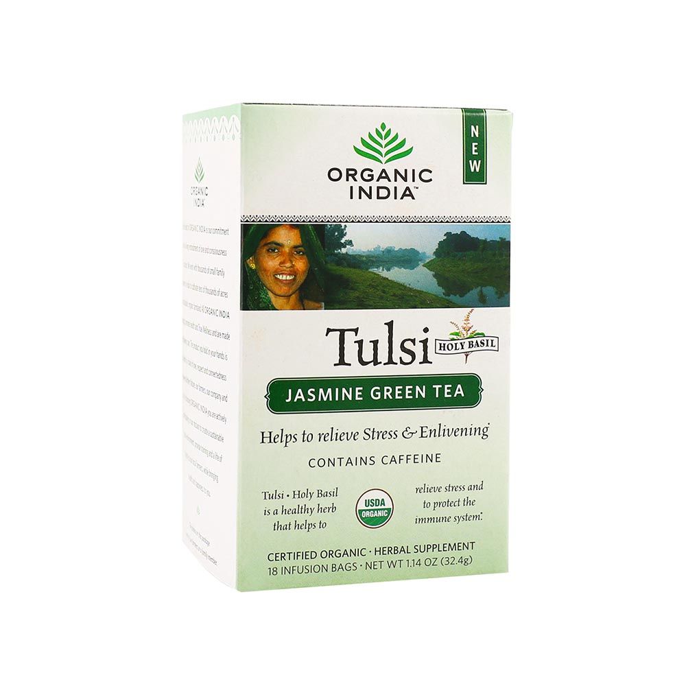 Organic India Tulsi Jasmine Green Tea Bag 18's - Easy Pharmacy LLC