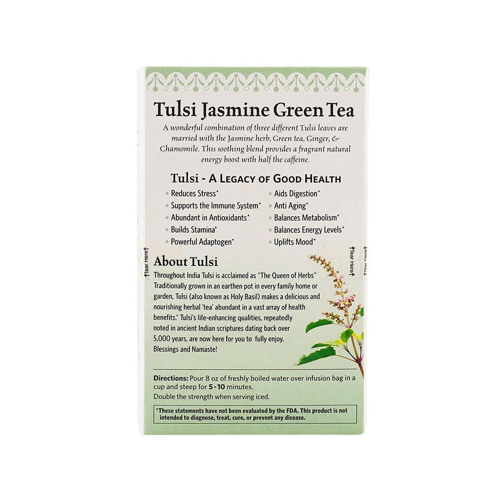 Organic India Tulsi Jasmine Green Tea Bag 18's - Easy Pharmacy LLC