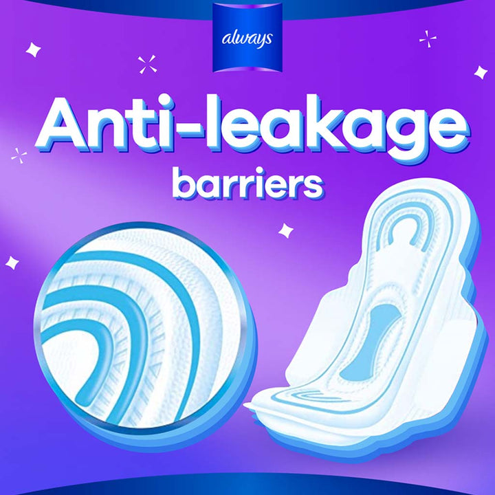 Always Cool & Dry, No Heat Feel, Maxi Thick, Large Sanitary Pads With Wings, Pack of 30's - Easy Pharmacy LLC