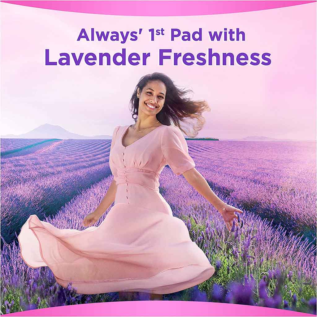 Always Skin Love Maxi Thick & Large Sanitary Pads With Lavender Freshness, Pack of 24's - Easy Pharmacy LLC