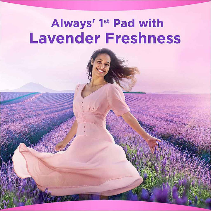 Always Skin Love Maxi Thick & Large Sanitary Pads With Lavender Freshness, Pack of 24's - Easy Pharmacy LLC