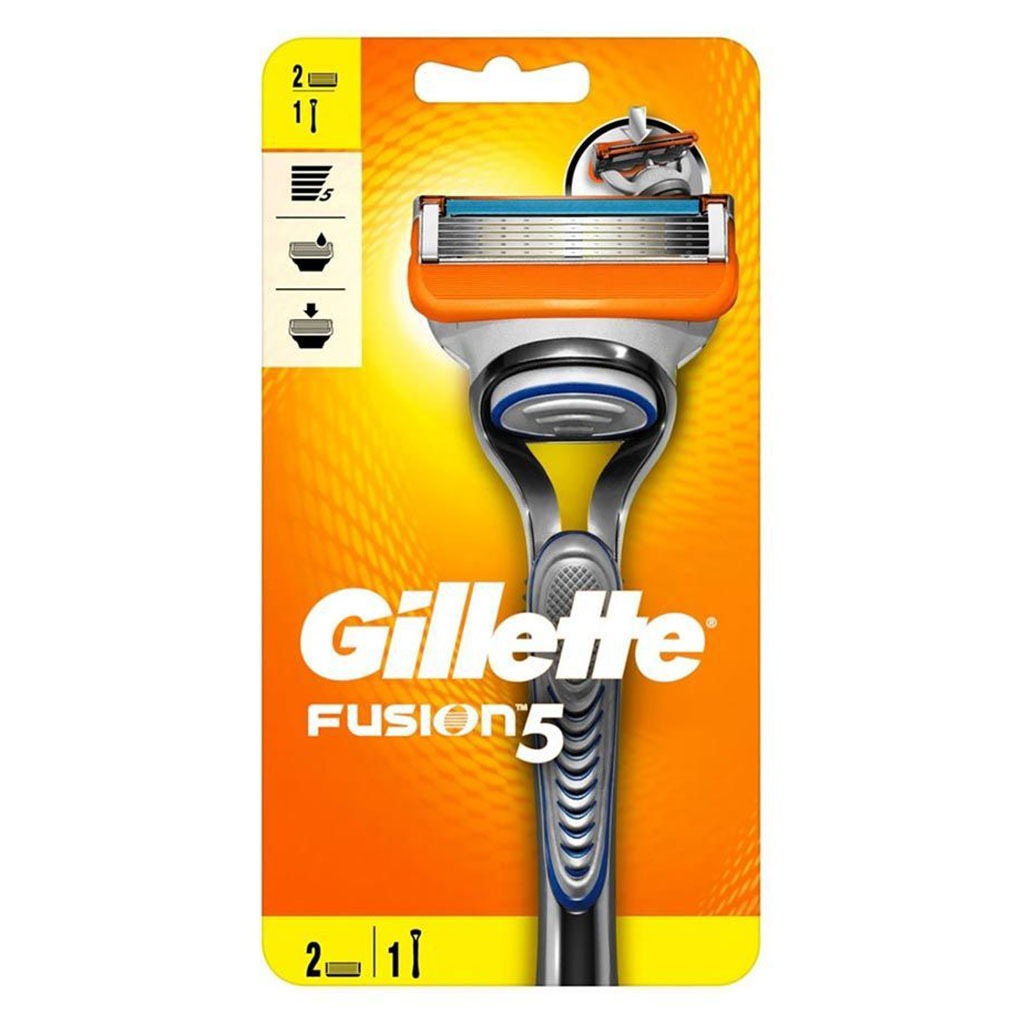 Gillette Fusion 5 Men's Razor, Pack of 1 Handle + 2 Blades - Easy Pharmacy LLC