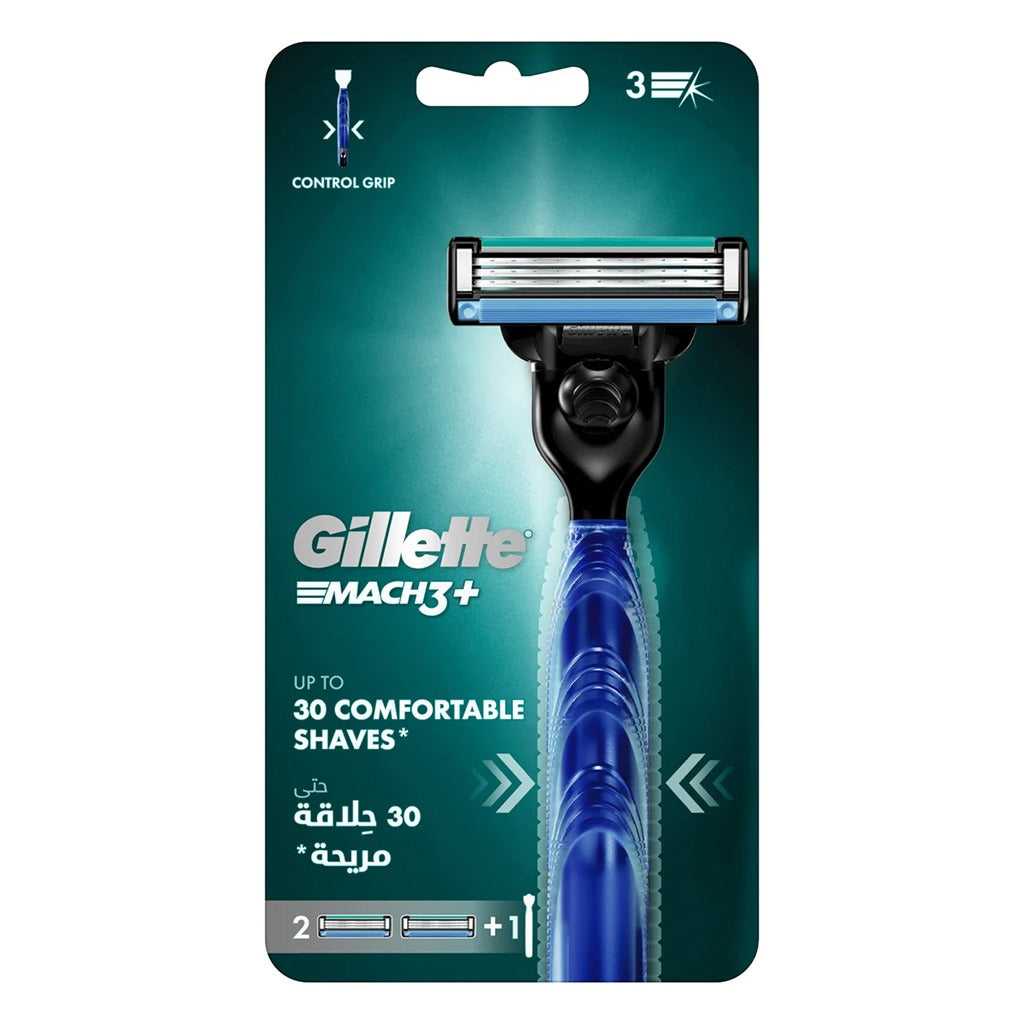 Gillette Mach3 Razor, Pack of 1 Handle + 2 Blades - Easy Pharmacy LLC