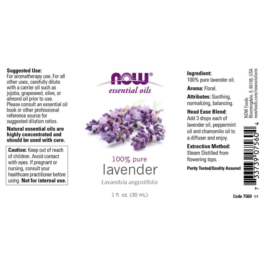 Now Essential Oils Lavender Oil For Aromatherapy 30ml - Easy Pharmacy LLC