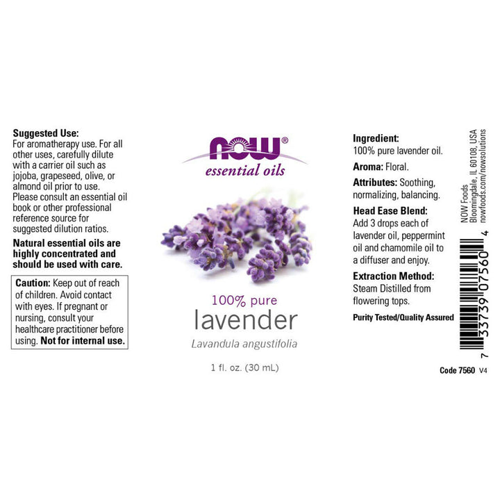 Now Essential Oils Lavender Oil For Aromatherapy 30ml - Easy Pharmacy LLC