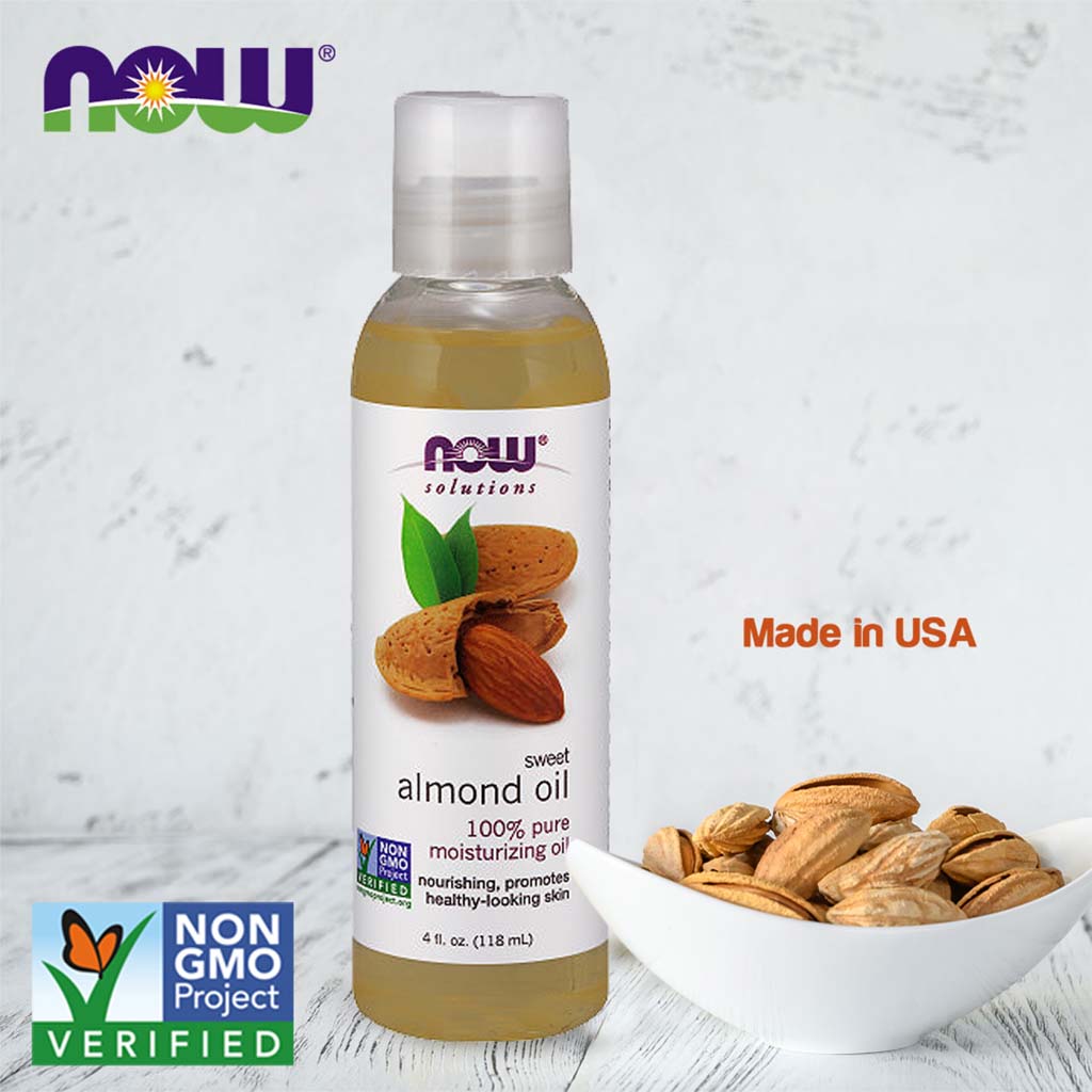 Now Solutions 100% Pure Sweet Almond Moisturizing Oil 118ml - Easy Pharmacy LLC