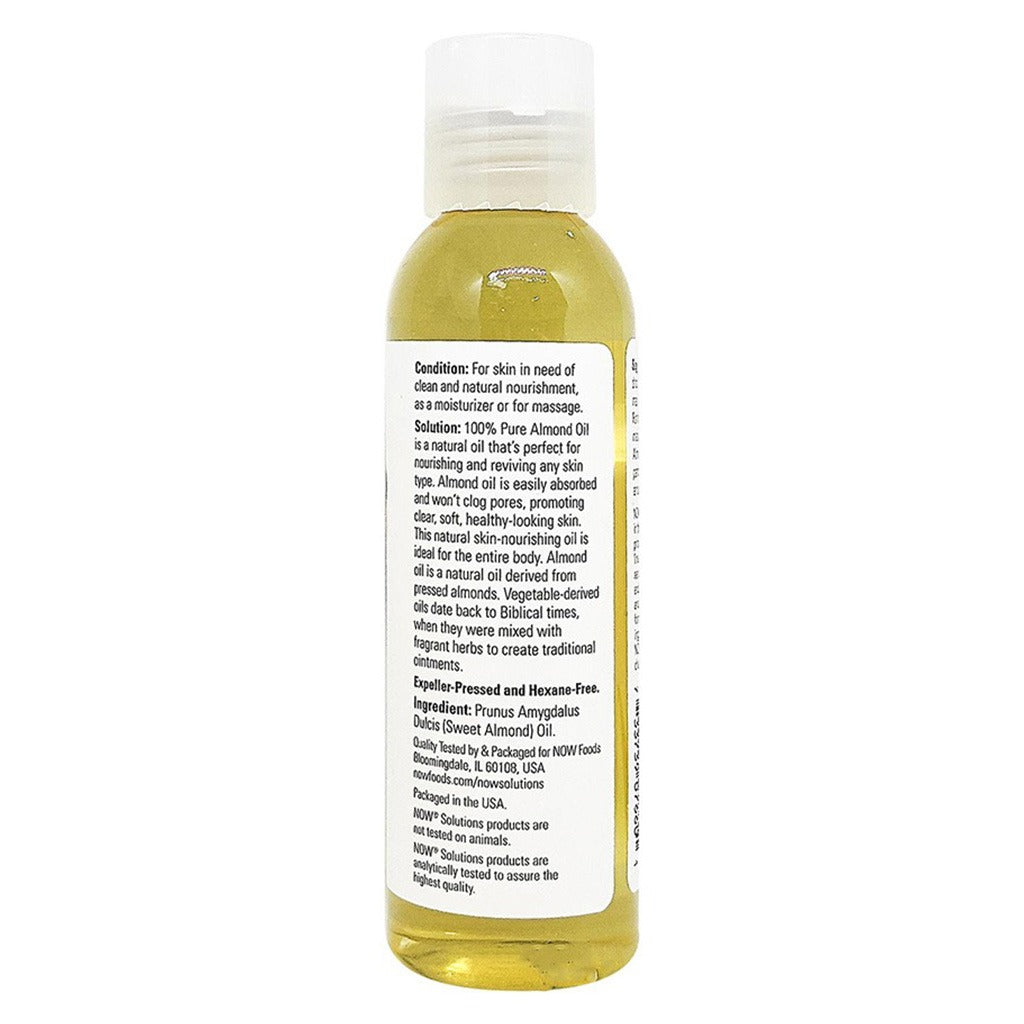 Now Solutions 100% Pure Sweet Almond Moisturizing Oil 118ml - Easy Pharmacy LLC