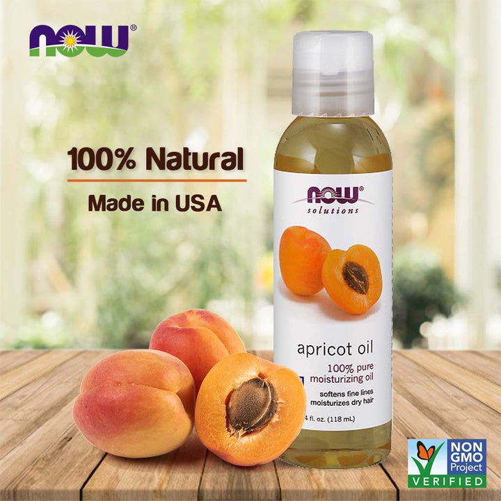 Now Solutions Apricot Kernel Moisturizing Oil For Skin & Hair 118ml - Easy Pharmacy LLC