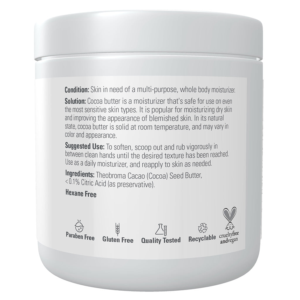 Now Solutions Cocoa Butter 100% Pure Multi Purpose Moisturizer 198g - Easy Pharmacy LLC