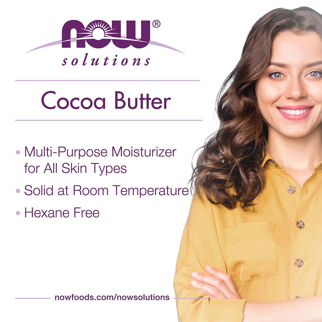 Now Solutions Cocoa Butter 100% Pure Multi Purpose Moisturizer 198g - Easy Pharmacy LLC