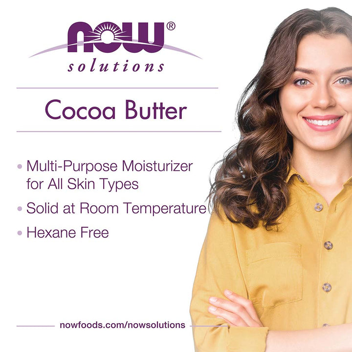 Now Solutions Cocoa Butter 100% Pure Multi Purpose Moisturizer 198g - Easy Pharmacy LLC