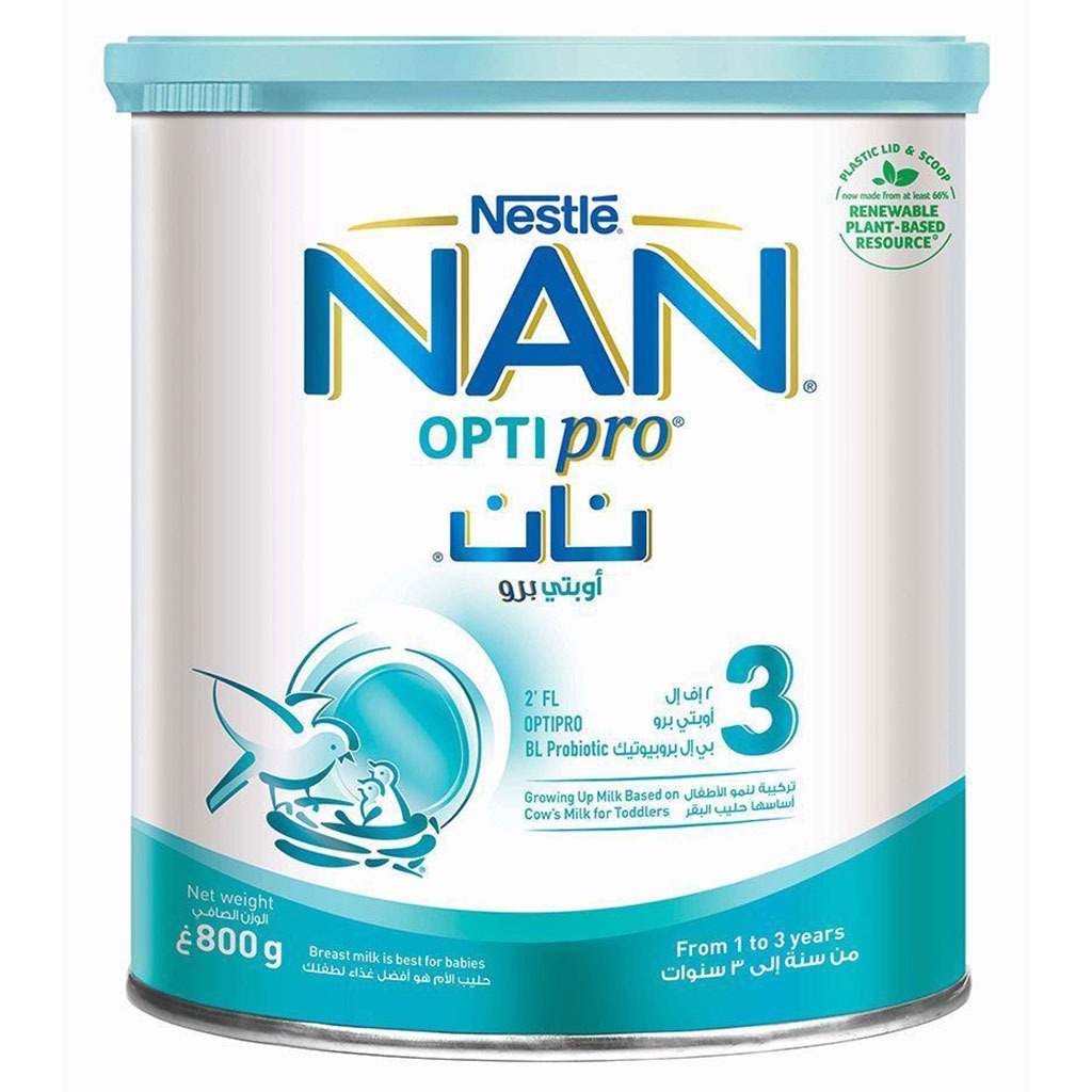 Nestle NAN Optipro Stage 3 Toddlers Milk Formula For 1 To 3 Years 800g - Easy Pharmacy LLC
