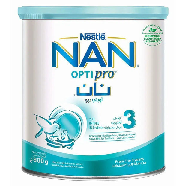 Nestle NAN Optipro Stage 3 Toddlers Milk Formula For 1 To 3 Years 800g