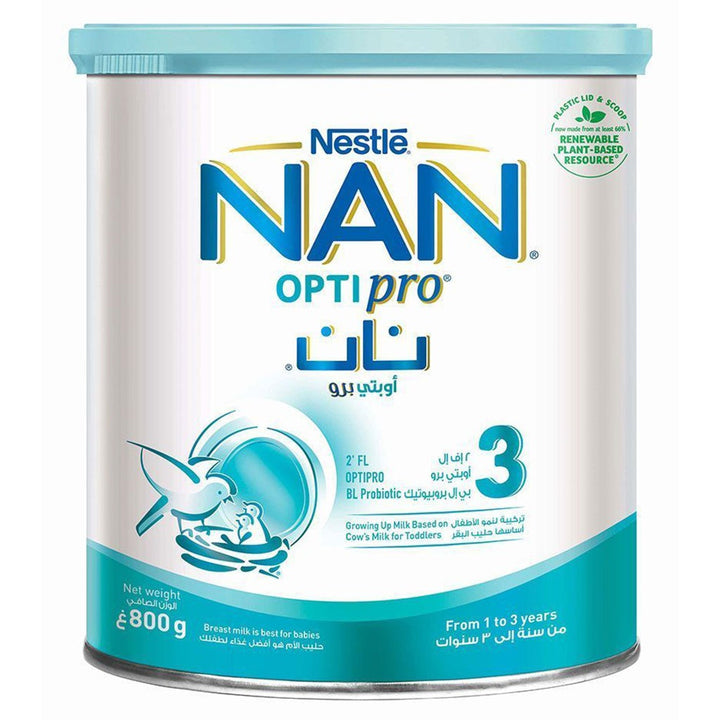 Nestle NAN Optipro Stage 3 Toddlers Milk Formula For 1 To 3 Years 800g - Easy Pharmacy LLC