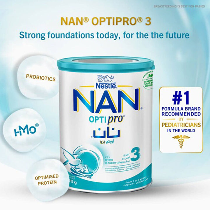 Nestle NAN Optipro Stage 3 Toddlers Milk Formula For 1 To 3 Years 800g - Easy Pharmacy LLC