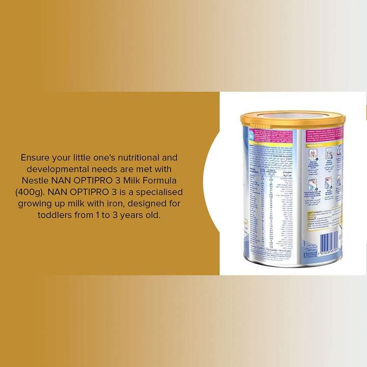 Nestle NAN Optipro Stage 3 Toddlers Milk Formula For 1 To 3 Years 800g - Easy Pharmacy LLC