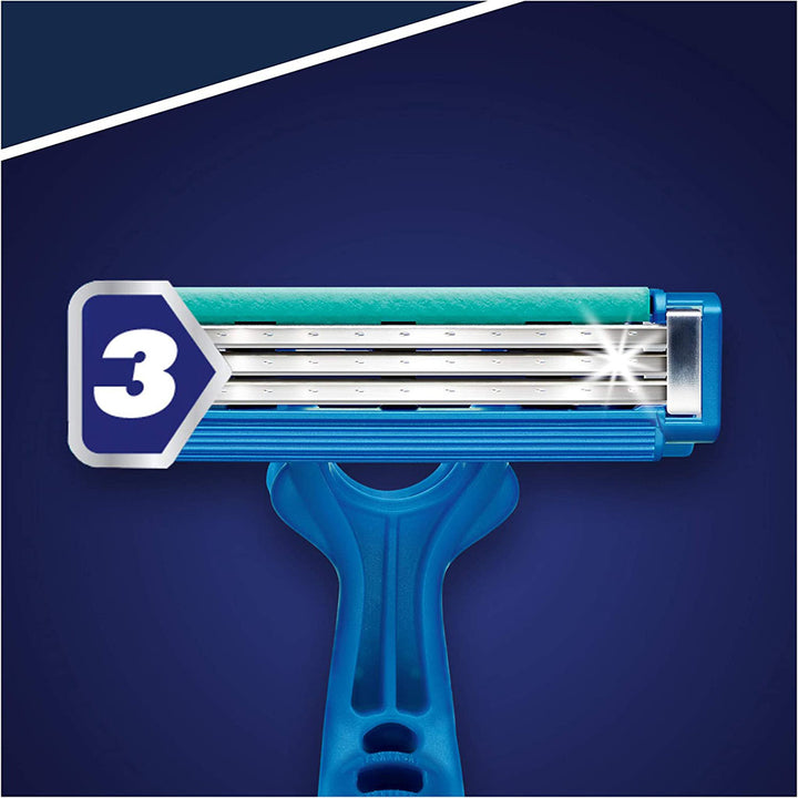 Gillette Blue Simple 3 Men's Disposable Razor, Pack of 8’s - Easy Pharmacy LLC